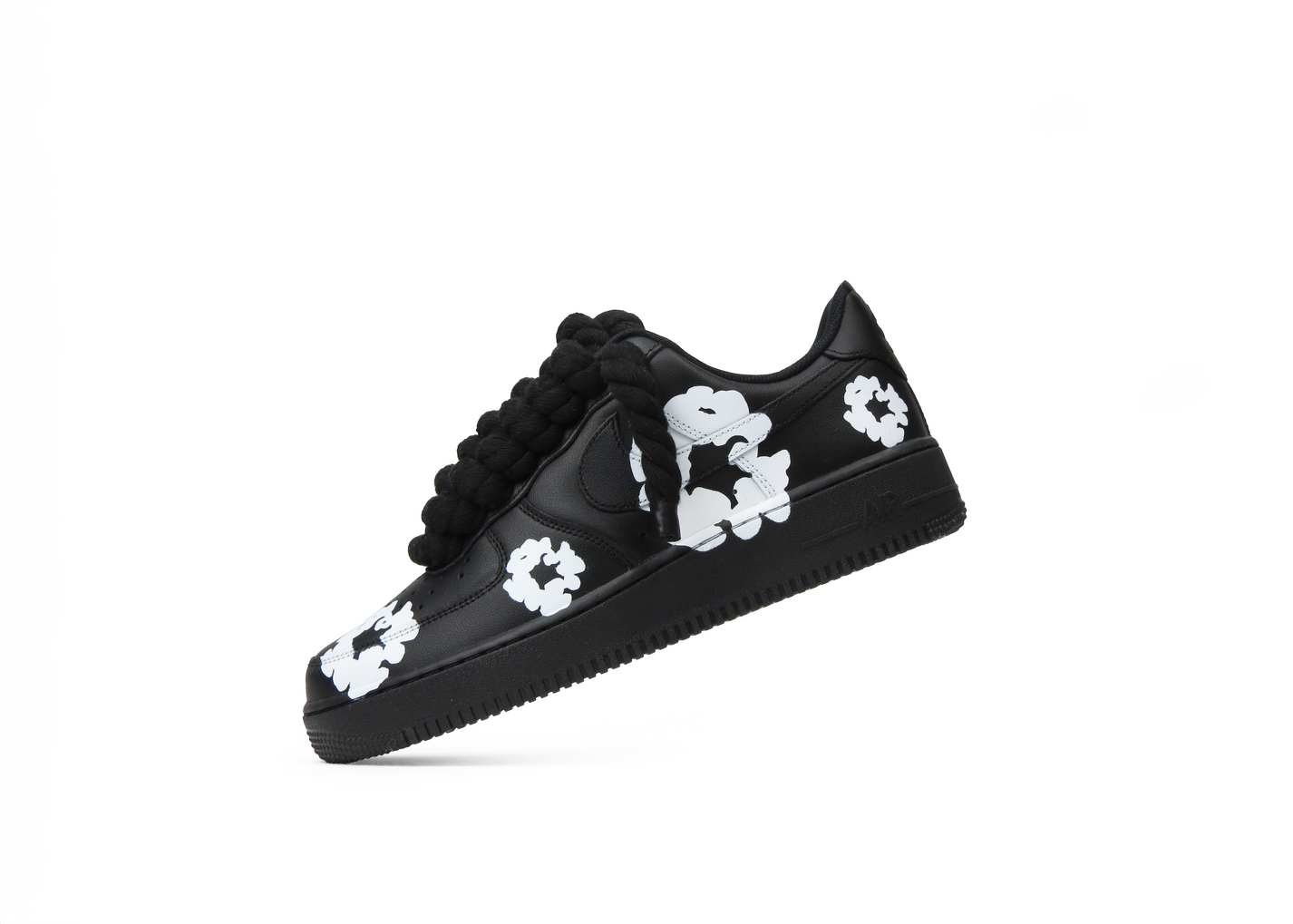 denim tears rope laces black Air Force 1 black