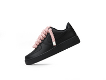 rope laces pink Air Force 1 black