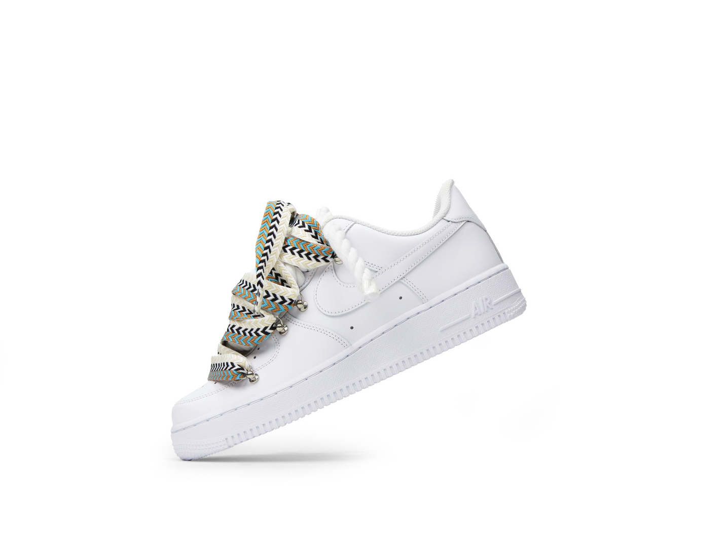 AIR FORCE 1 white lanvin grey white rope laces white