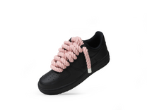 AIR FORCE 1 BLACK ROPE LACES PINK